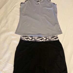Belyn Key Camouflage Gray and Black Top